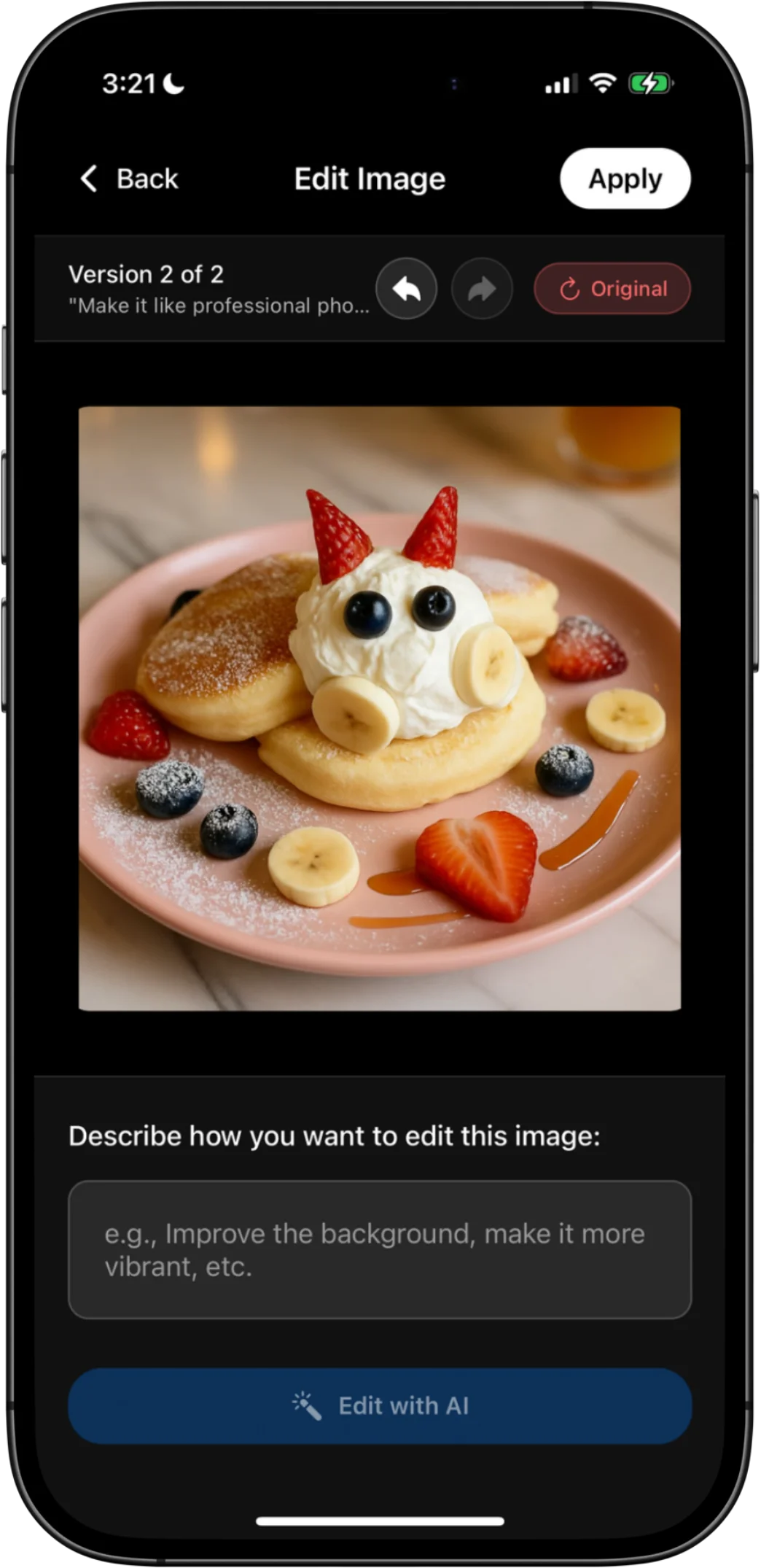 Image editing interface